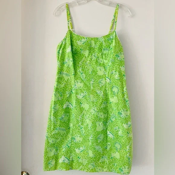 Lilly Pulitzer | Dresses | Vguc Lilly Pulitzer Stretch Shift Greens Green  Dress 8 6 | Poshmark